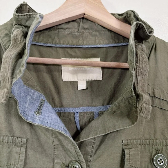 Banana  Republic Womens Size Small Military Dark Olive Jacket - Picture 10 of 16